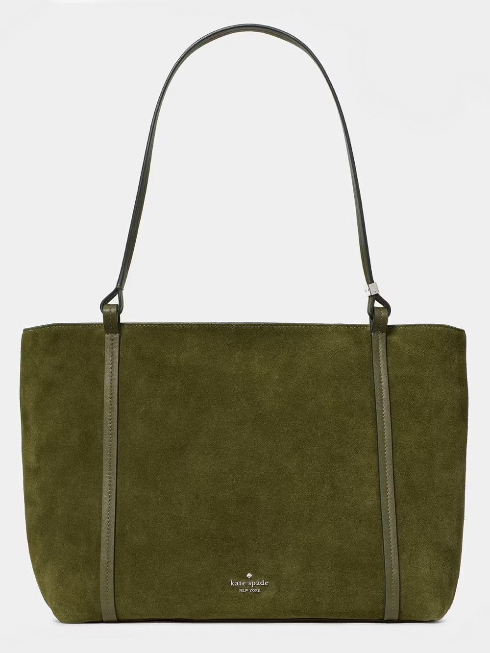 ♠️Kate Spade New York Marlowe Large Suede Tote Bag, Enchanted Green NEW NWT